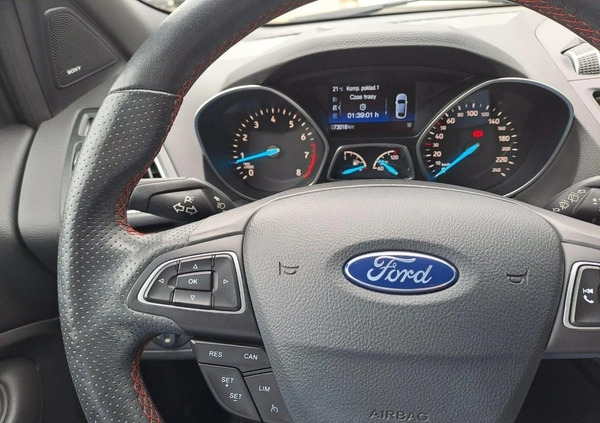 Ford Kuga cena 91900 przebieg: 73018, rok produkcji 2019 z Warszawa małe 326